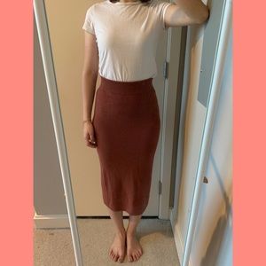 Uniqlo knit midi skirt